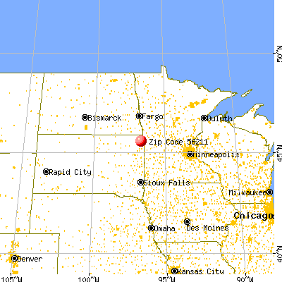 Beardsley, MN (56211) map from a distance