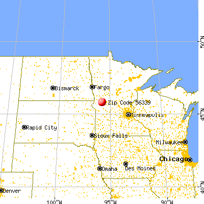Hoffman, MN (56339) map from a distance