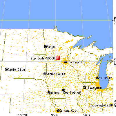 Richmond, MN (56368) map from a distance