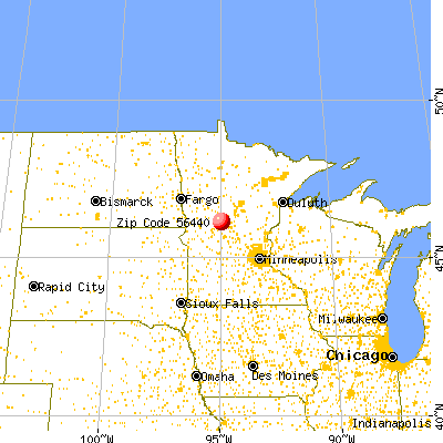 Clarissa, MN (56440) map from a distance