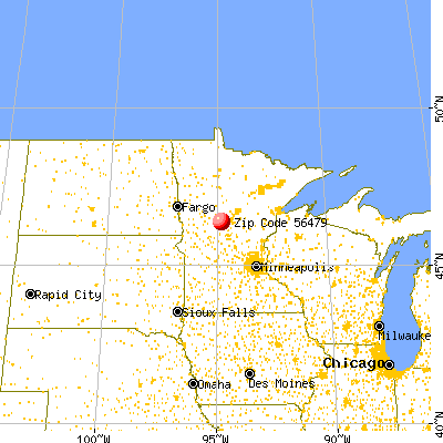 Staples, MN (56479) map from a distance