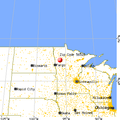 Bejou, MN (56516) map from a distance