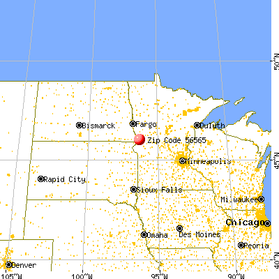 Nashua, MN (56565) map from a distance