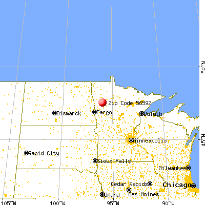 Winger, MN (56592) map from a distance