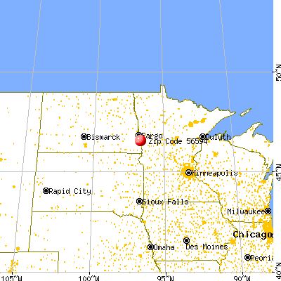 Wolverton, MN (56594) map from a distance