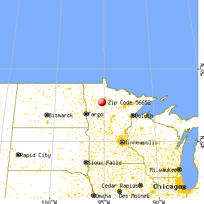 Leonard, MN (56652) map from a distance