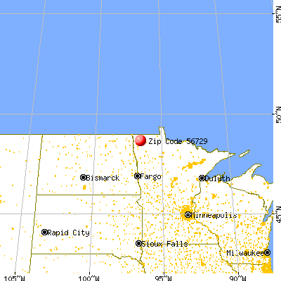 Halma, MN (56729) map from a distance