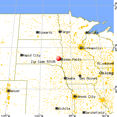 Humboldt, SD (57035) map from a distance