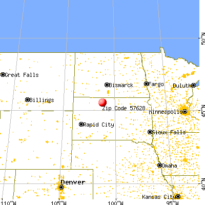 , SD (57628) map from a distance