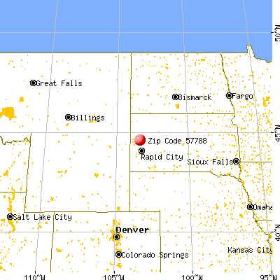 Vale, SD (57788) map from a distance