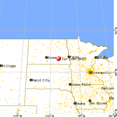 Montpelier, ND (58472) map from a distance