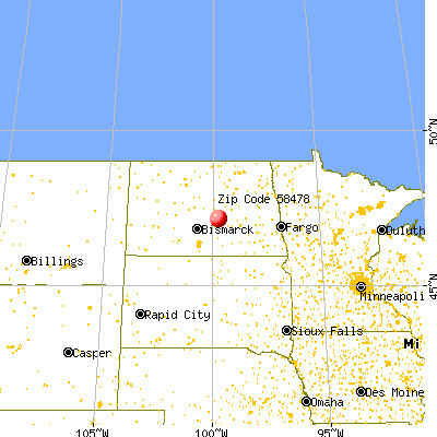 Robinson, ND (58478) map from a distance