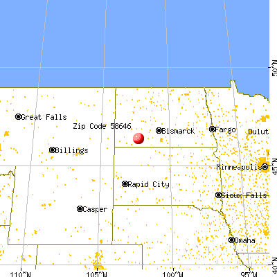 Mott, ND (58646) map from a distance