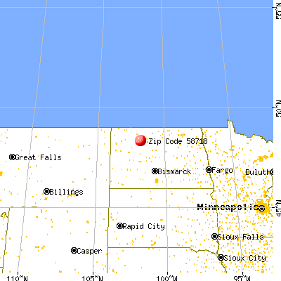 Berthold, ND (58718) map from a distance