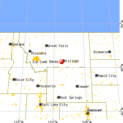 Laurel, MT (59044) map from a distance
