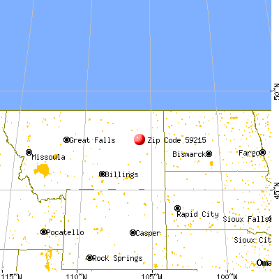 Circle, MT (59215) map from a distance