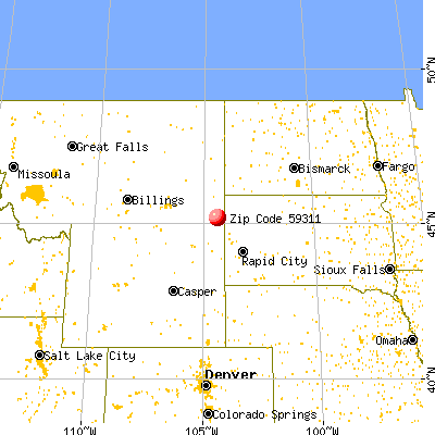 Alzada, MT (59311) map from a distance