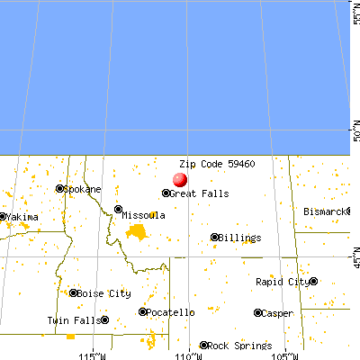 Loma, MT (59460) map from a distance