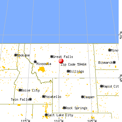 Moore, MT (59464) map from a distance