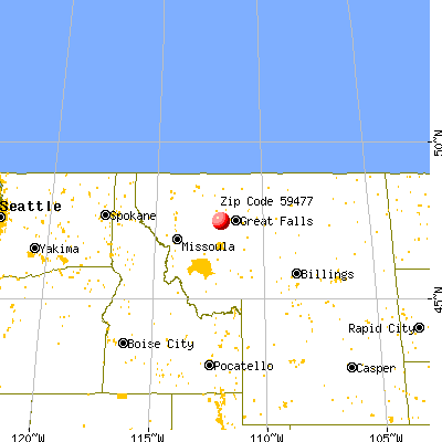 Simms, MT (59477) map from a distance