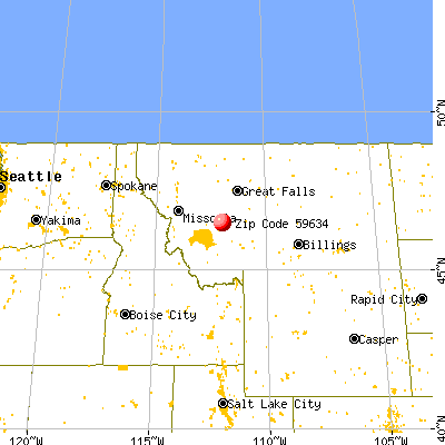 Clancy, MT (59634) map from a distance
