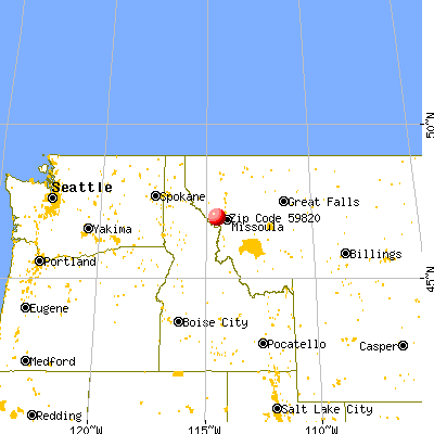 Alberton, MT (59820) map from a distance