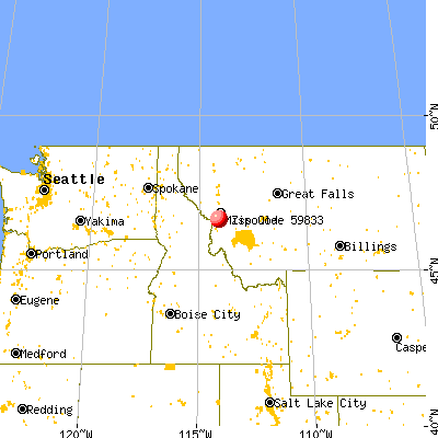 Carlton, MT (59833) map from a distance