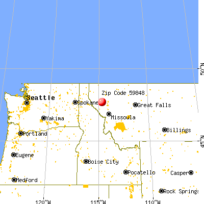 Lonepine, MT (59848) map from a distance
