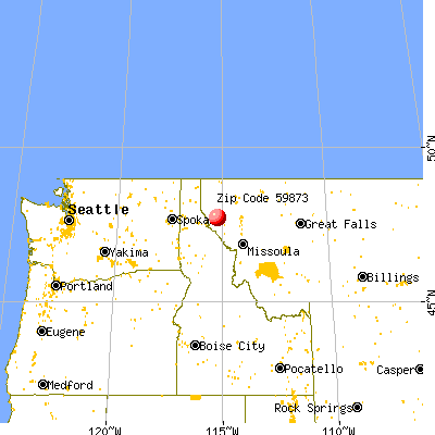 Thompson Falls, MT (59873) map from a distance