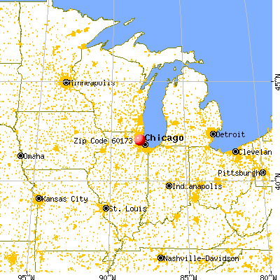 Schaumburg, IL (60173) map from a distance