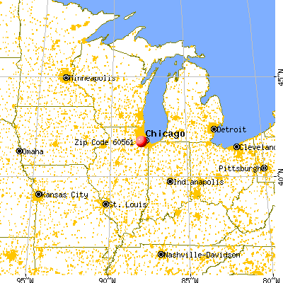 Darien, IL (60561) map from a distance