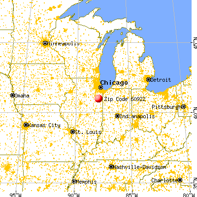 Chebanse, IL (60922) map from a distance