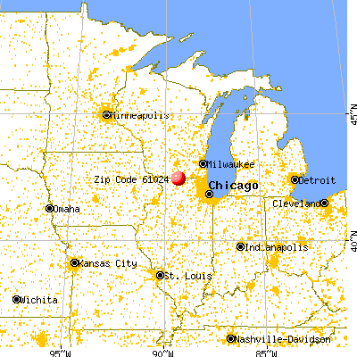 Durand, IL (61024) map from a distance