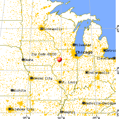 Andover, IL (61233) map from a distance