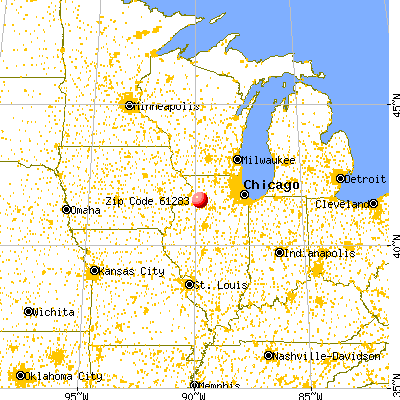 Tampico, IL (61283) map from a distance