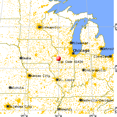 Galva, IL (61434) map from a distance