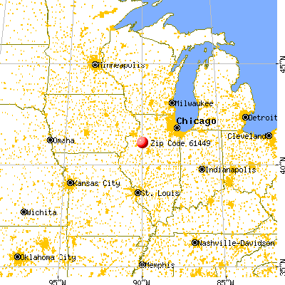La Fayette, IL (61449) map from a distance
