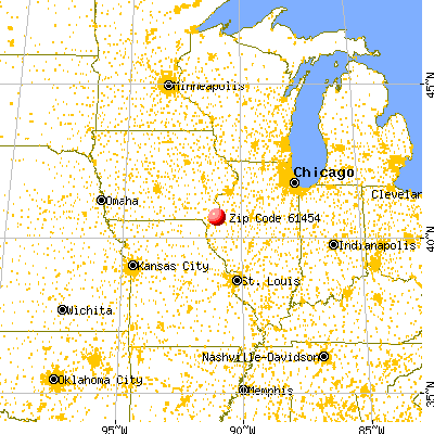 Lomax, IL (61454) map from a distance