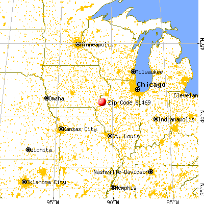Oquawka, IL (61469) map from a distance