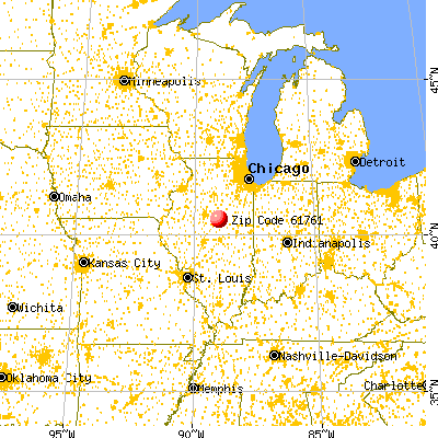 Normal, IL (61761) map from a distance