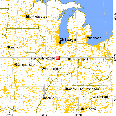 Broadlands, IL (61816) map from a distance