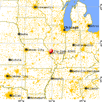 Alton, IL (62002) map from a distance