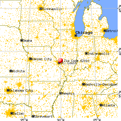 Bethalto, IL (62010) map from a distance