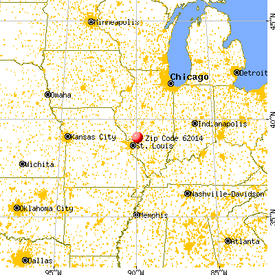 Bunker Hill, IL (62014) map from a distance