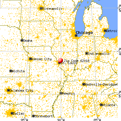 East Alton, IL (62018) map from a distance