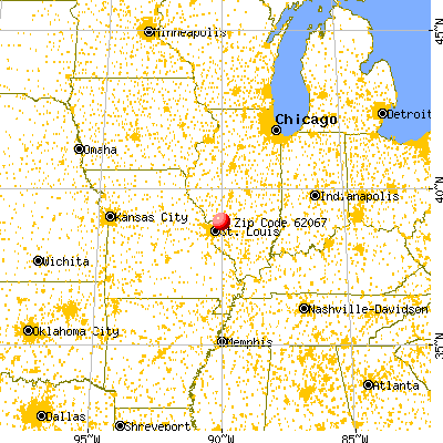 Bethalto, IL (62067) map from a distance