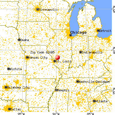 Sawyerville, IL (62085) map from a distance