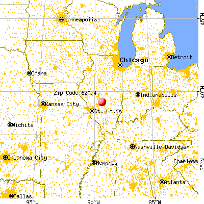 Witt, IL (62094) map from a distance
