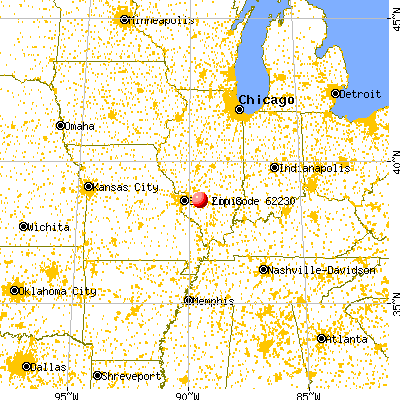Breese, IL (62230) map from a distance