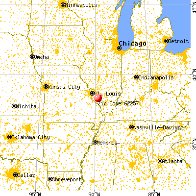Marissa, IL (62257) map from a distance